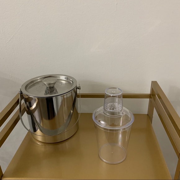 Clear Cocktail Mixer 3-Piece Shot Glass Bartender Drink Shaker - Picture 2 of 5